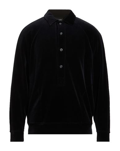 Man Polo shirt Midnight blue Size 42 Cotton, Polyester, Cashmere