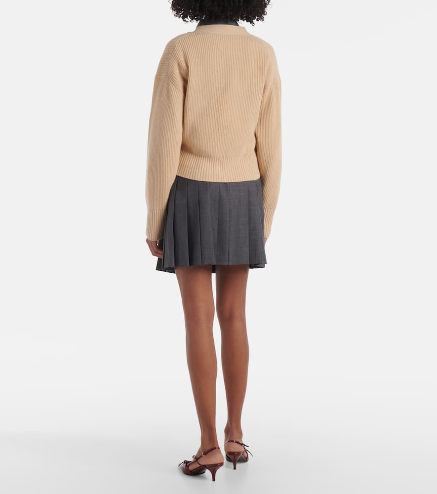 Wool and cashmere wrap cardigan