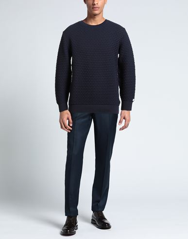 Man Sweater Midnight blue Size M Cotton