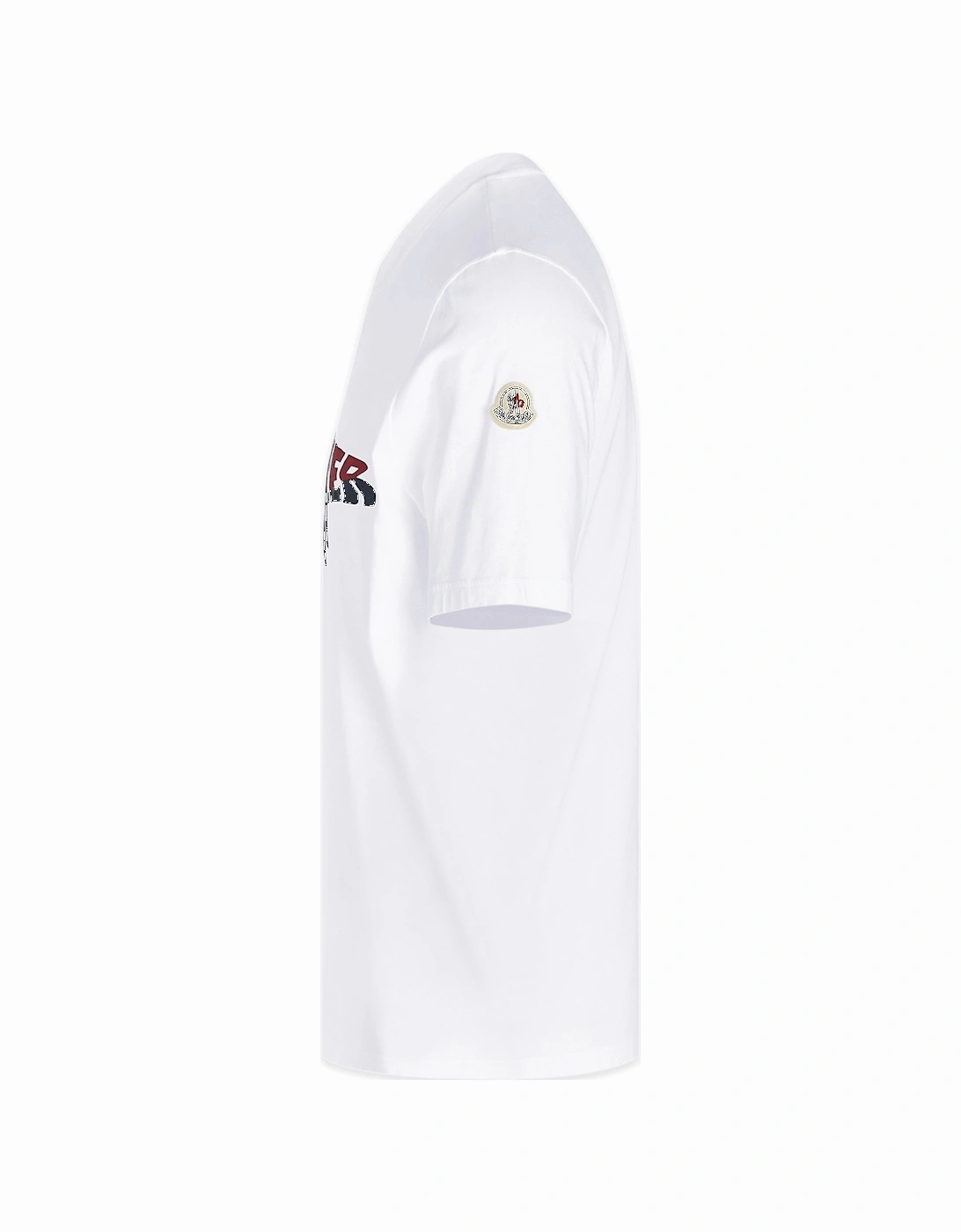 Moncler Men's BRANDED COTTON T SHIRT - White - Size: 40/Regular