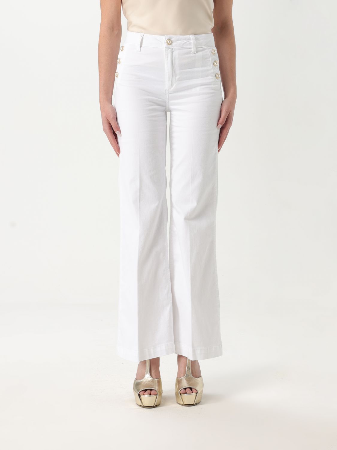 Pants LIU JO Woman color White