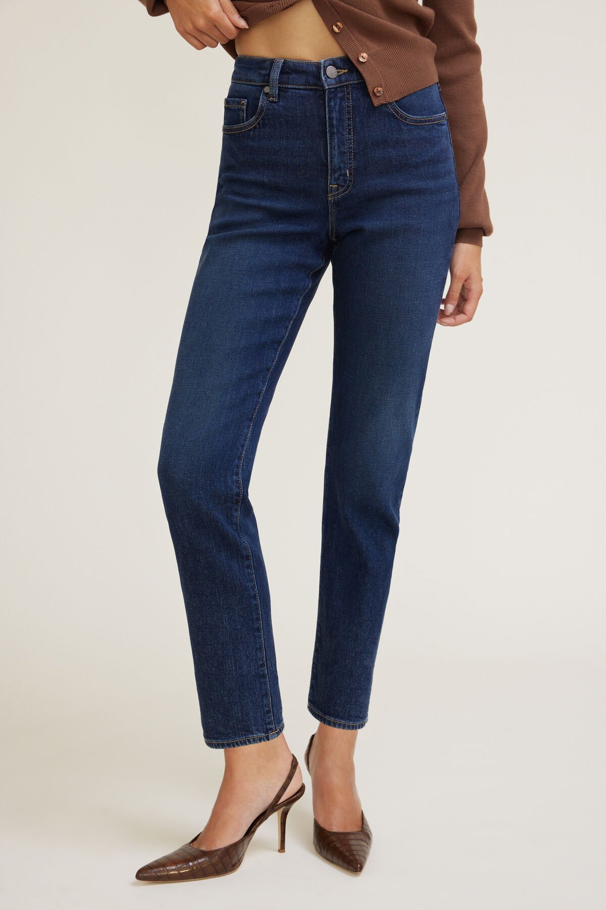 Frenchie Stretch High Rise Slim Leg Jeans