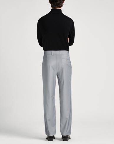 Man Pants Grey Size 34 Polyester, Virgin Wool, Elastane