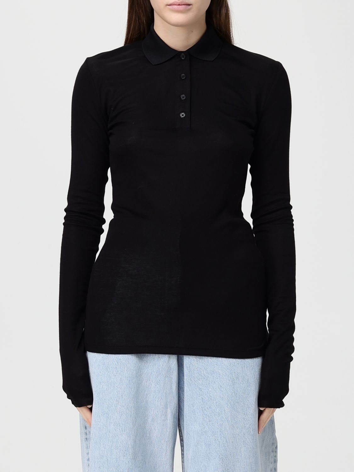 Polo Shirt Woman color Black