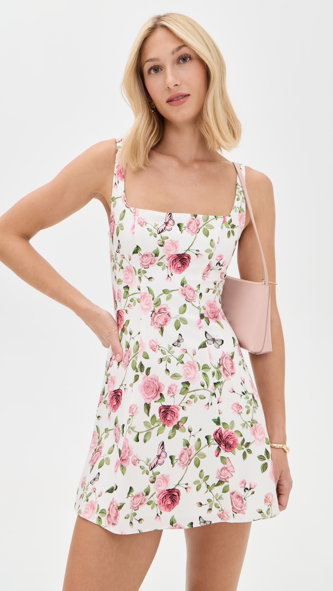 Julia Mini Dress Garden Gossip Off White