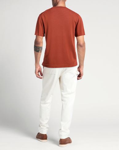 Man Sweater Rust Size 38 Cotton