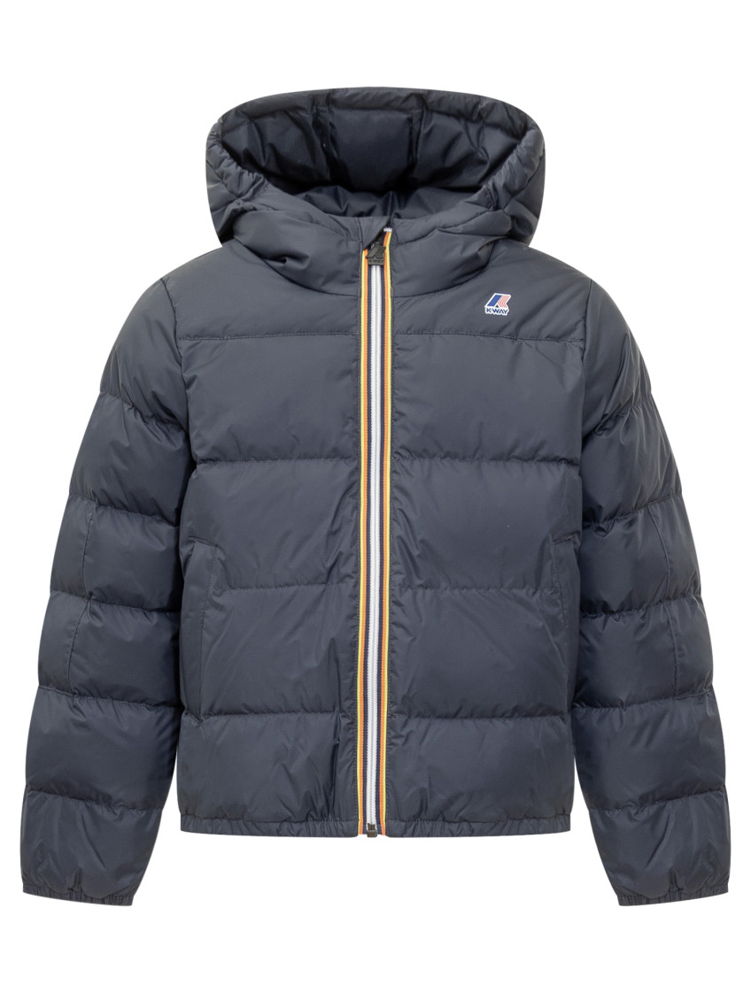 Kids Blue Solid Jacket