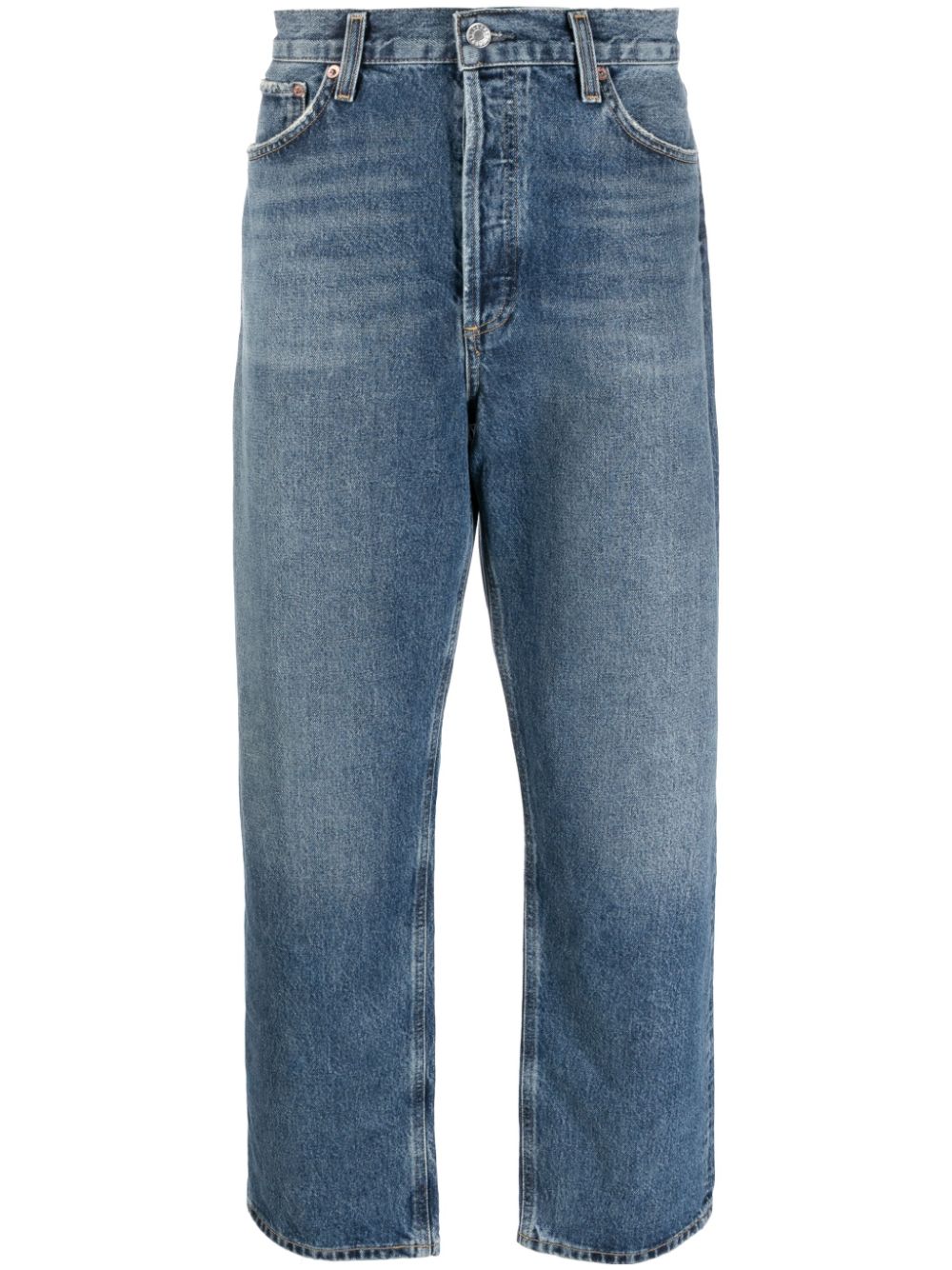 Mid-rise straigth-leg jeans - Blue