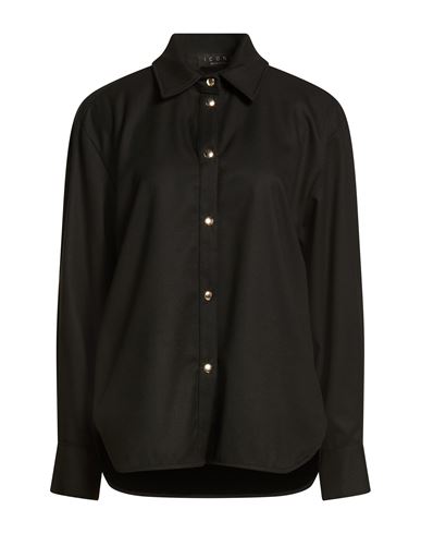 Woman Shirt Black Size 10 Polyester, Viscose, Elastane
