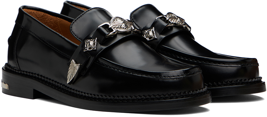 Toga Virilis Black Metal Loafers