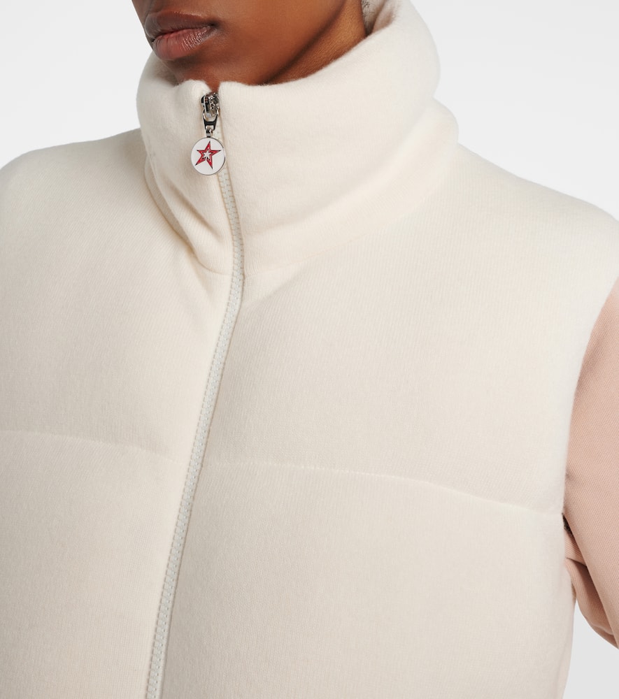 Wool and cashmere down vest