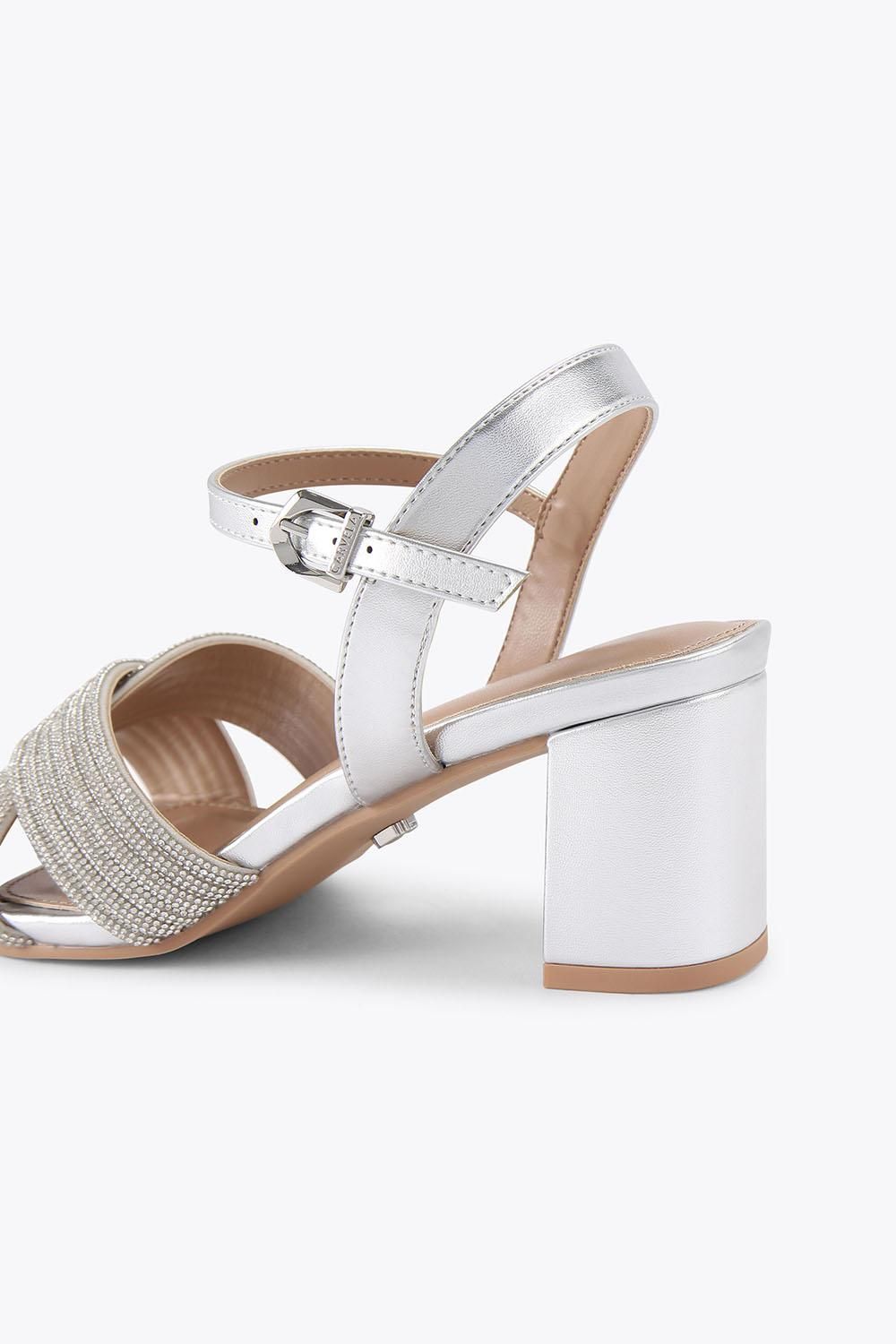 Carvela Women's 'Divine Block Wf' Sandals in Silver