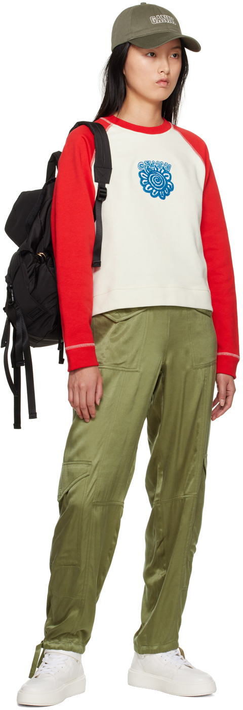 GANNI White Sporty Mix High-Top Sneakers