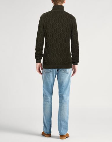 Man Turtleneck Military green Size 40 Virgin Wool, Cashmere