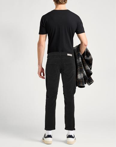 Man Pants Dark brown Size 30 Cotton, Elastane