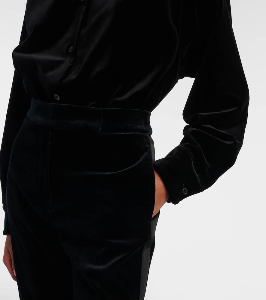 Cotton velvet bodysuit