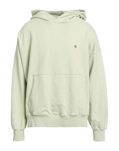 Man Sweatshirt Light green Size L Cotton