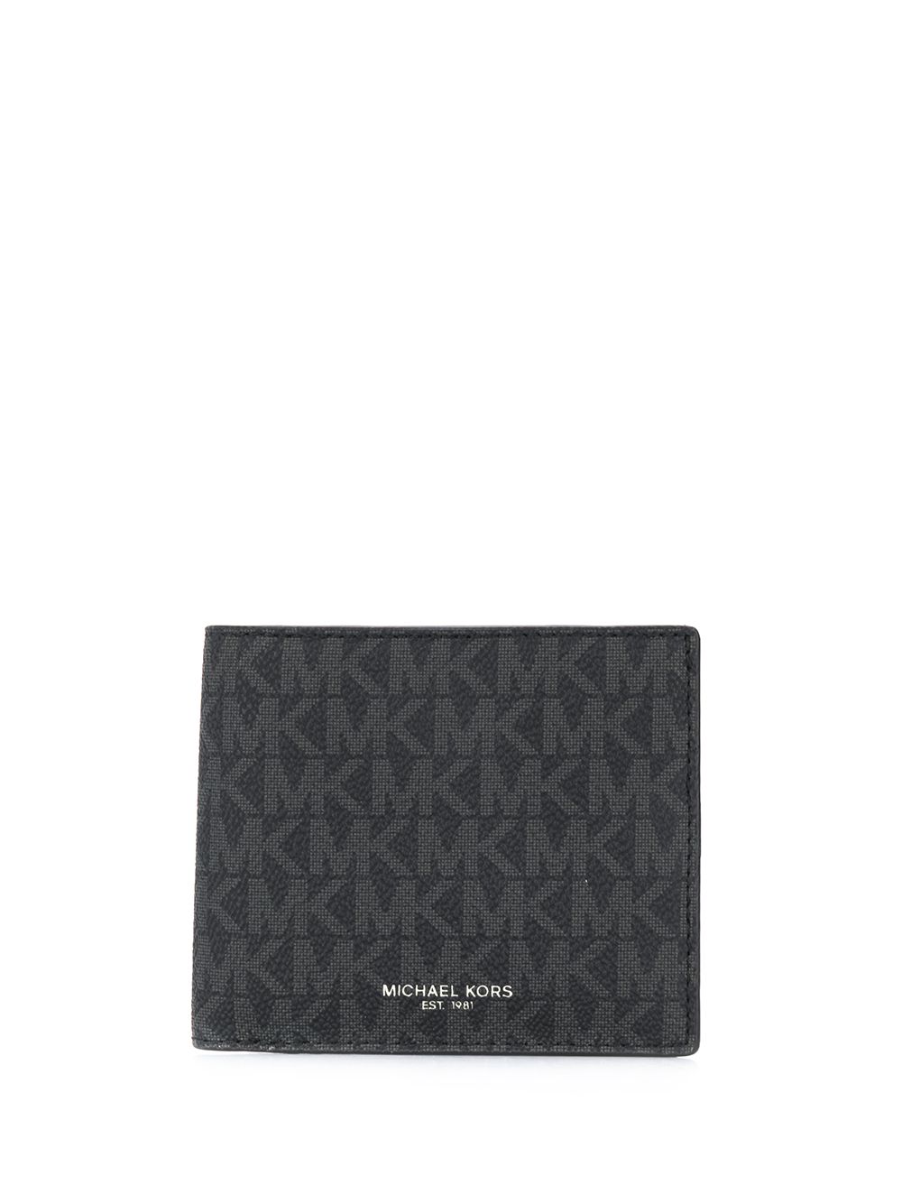 Logo print billfold wallet - Black