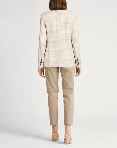 Woman Blazer Beige Size 2 Viscose, Wool, Linen