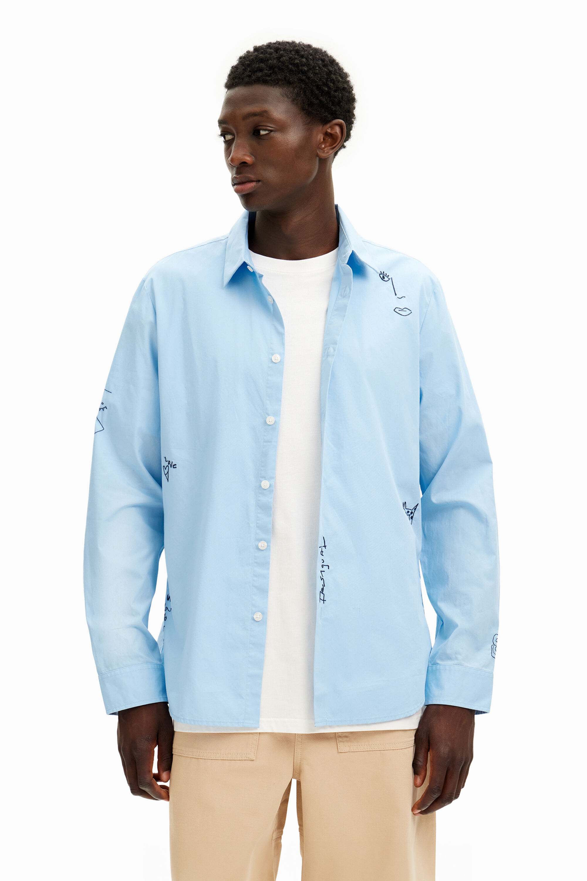 Embroidered details shirt