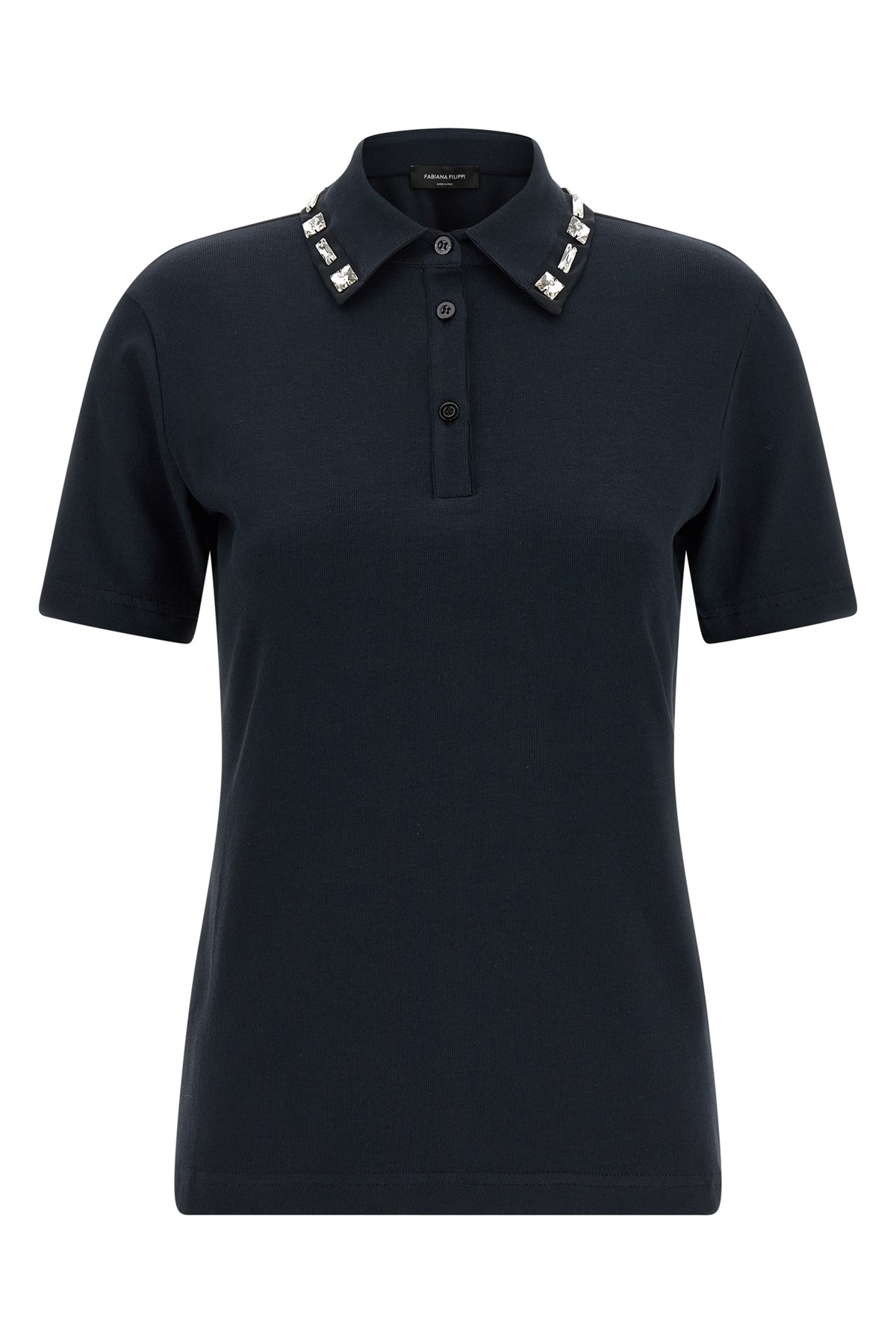 Crystal Collar Polo Shirt