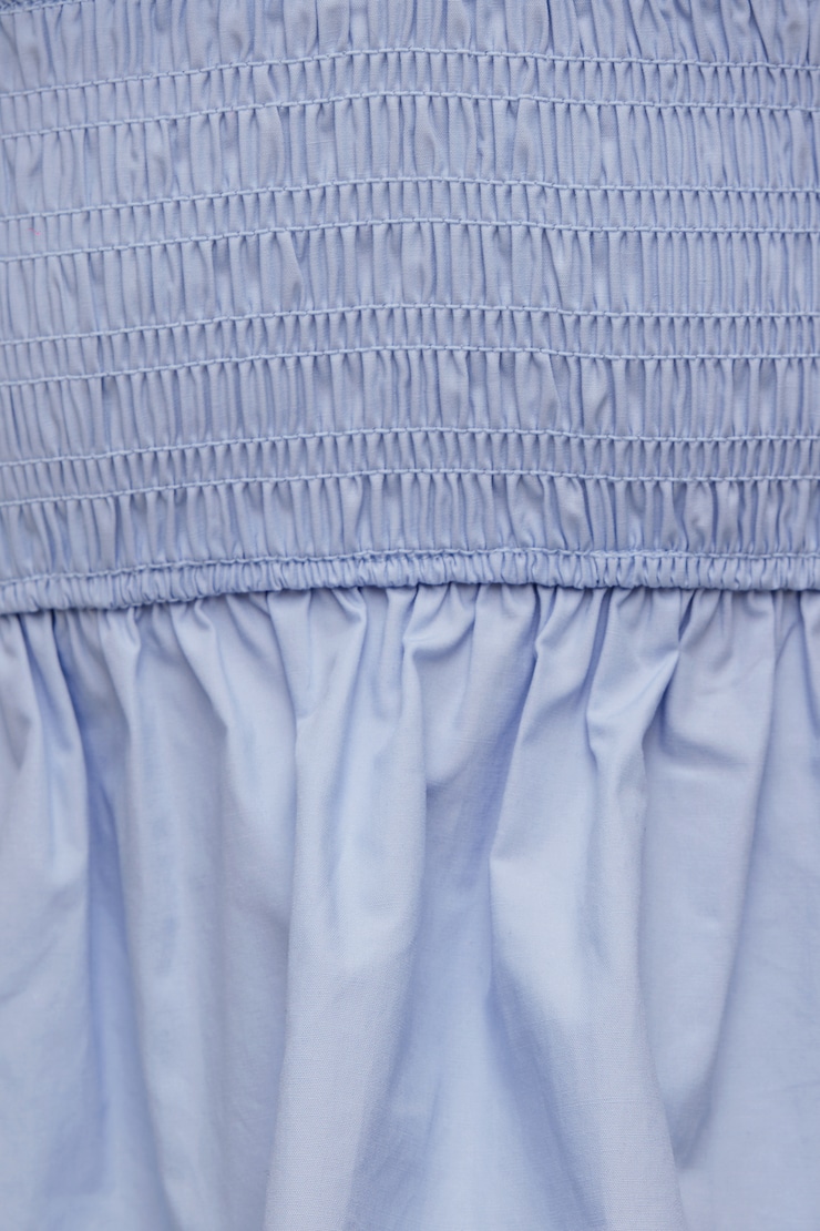Gemma Poplin Halter Top - Blue - Women Clothing