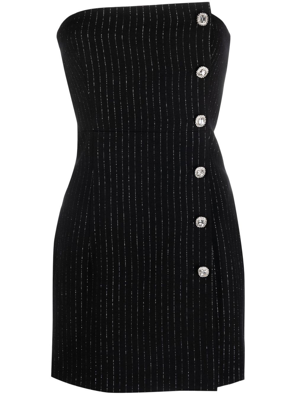 Pinstripe mini dress - Black