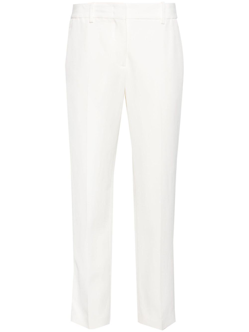 Mid-rise tailored trousers - White