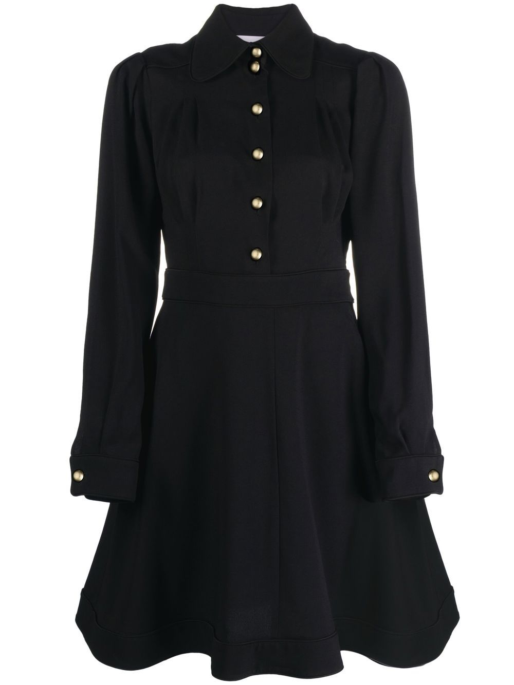 A-line mini shirt dress - Black