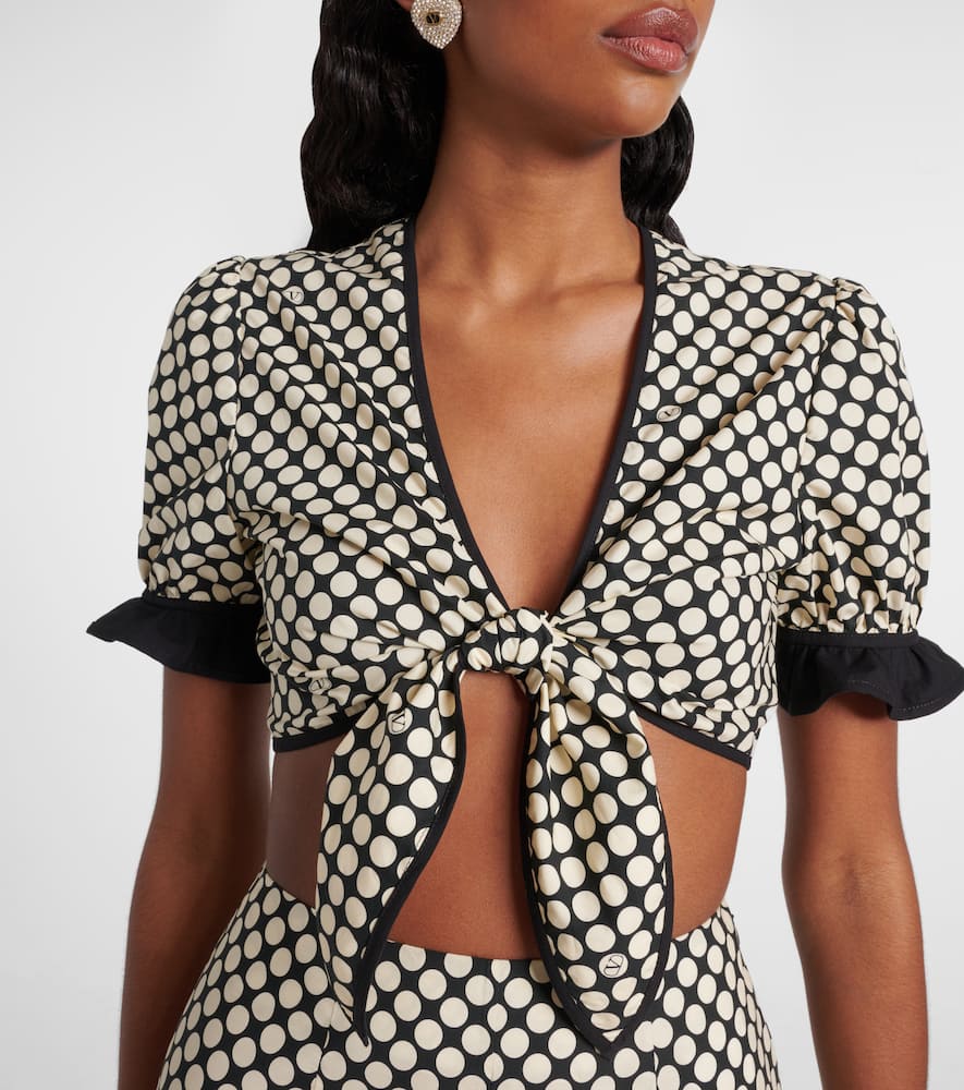 Plus De Pois cotton poplin crop top