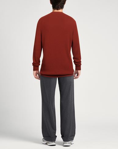 Man Sweater Rust Size 46 Virgin Wool