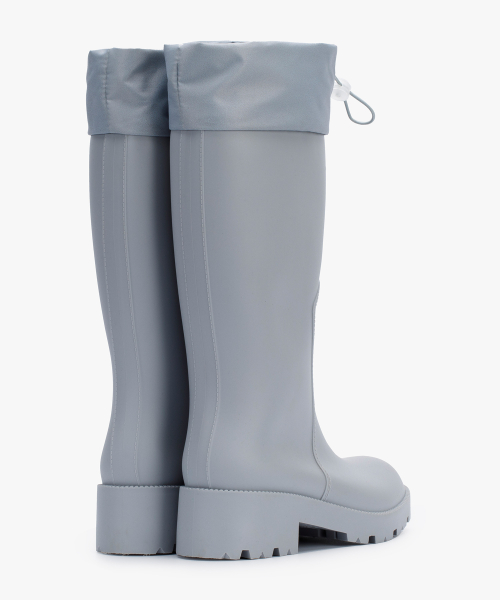 RC HOU LONG Long Rain Boots GRAY