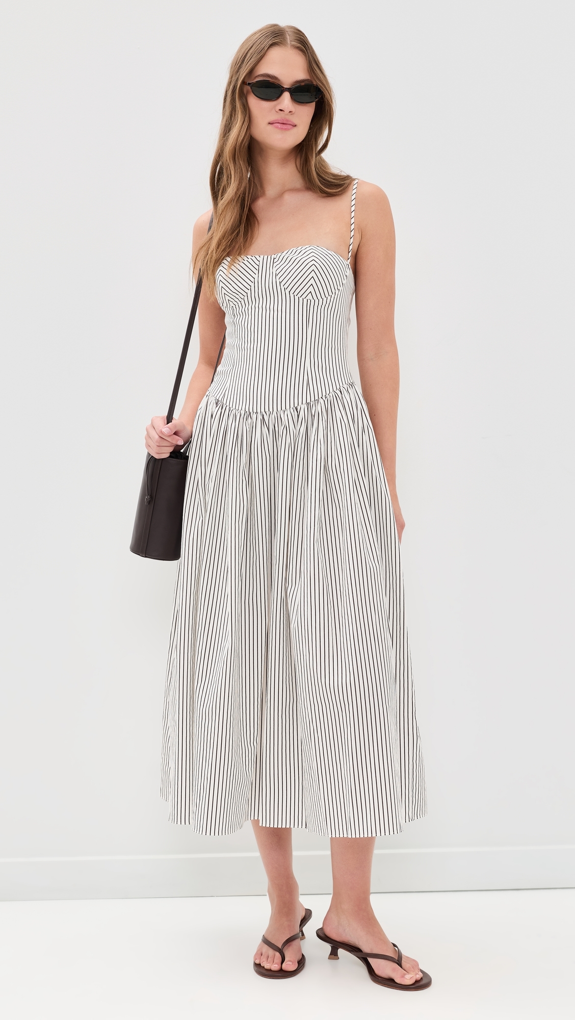 O. p.t Ava Dress Cream Brown Stripe