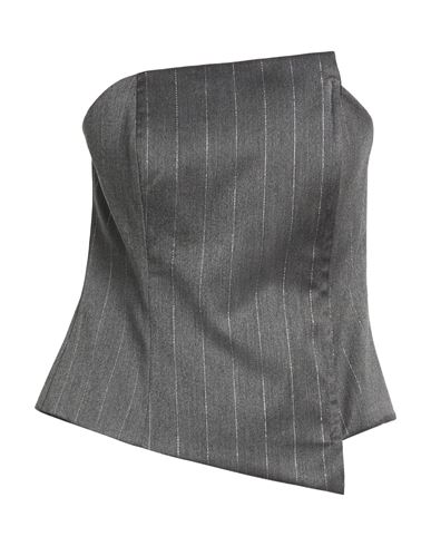 Woman Top Grey Size L Polyester, Viscose, Elastane