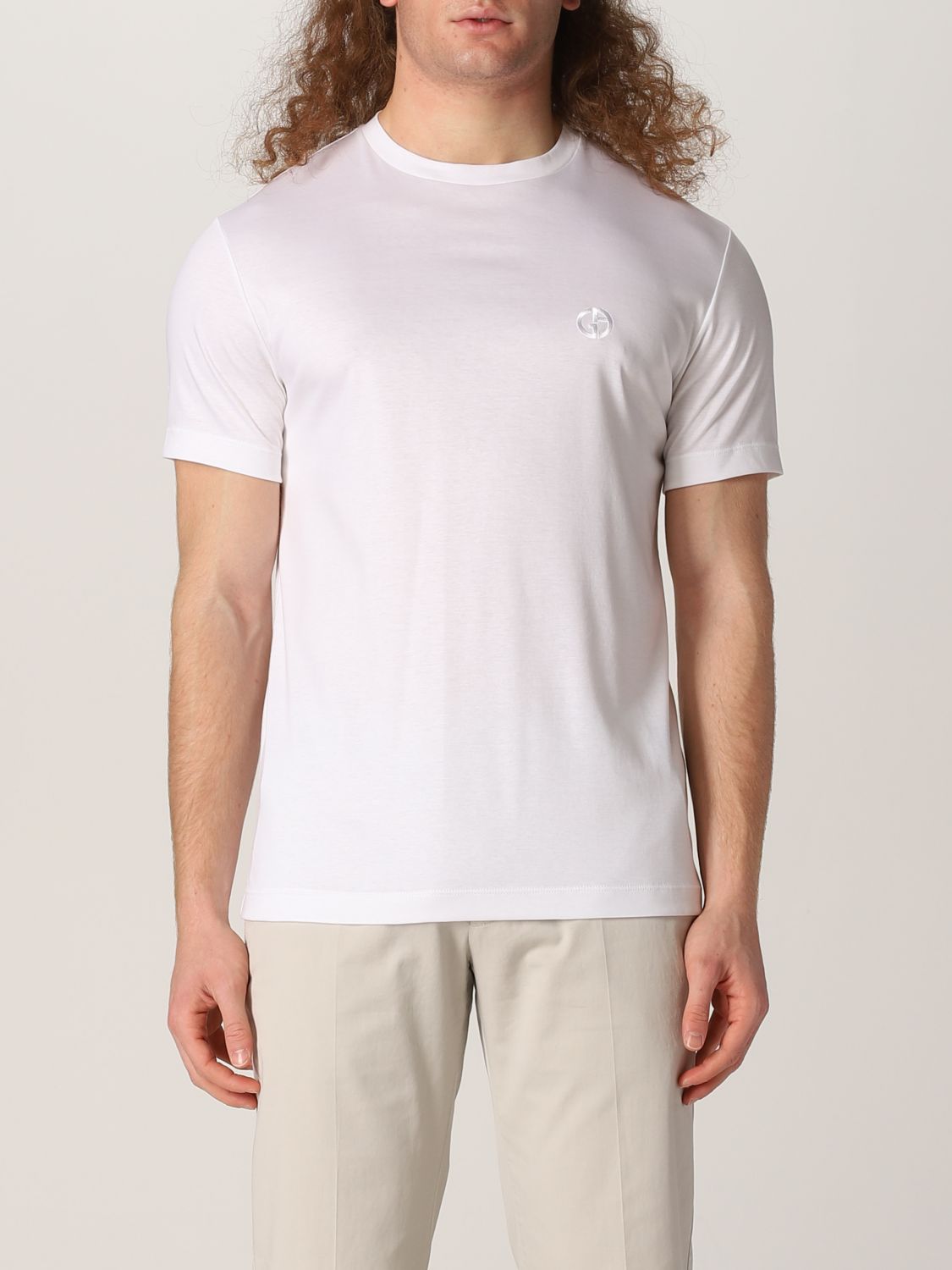 T-shirt with embroidered logo