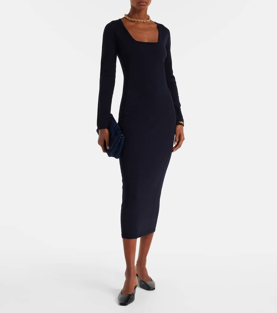 Sophia wool-blend midi dress