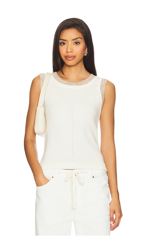 Central Park West Dylan Spacedye Double Layer Tank in Ivory. M. Also in