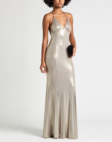 Woman Maxi dress Bronze Size M Polyester, Elastane