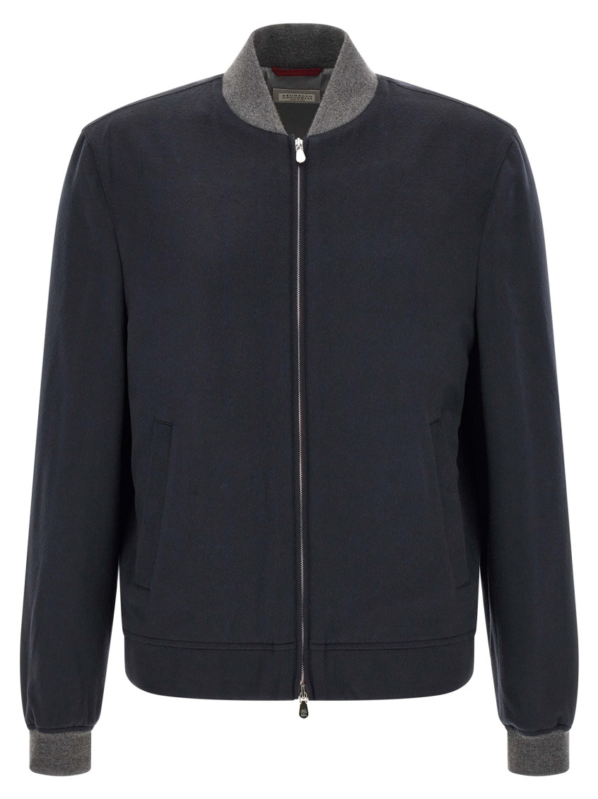 Dark Blue Bomber Jacket