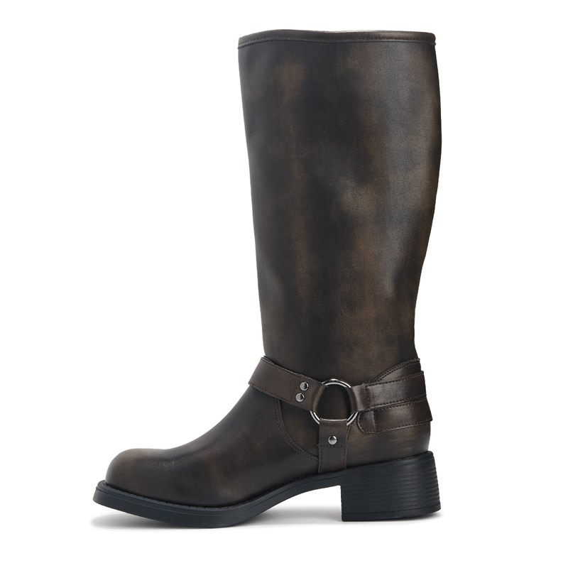 Women's Clara Moto Boots (Brown)