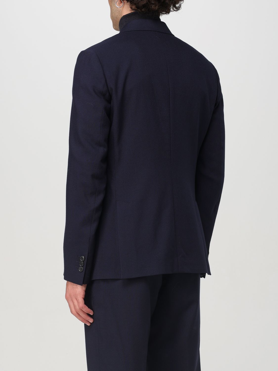 Notched lapels double-breasted blazer - Blue