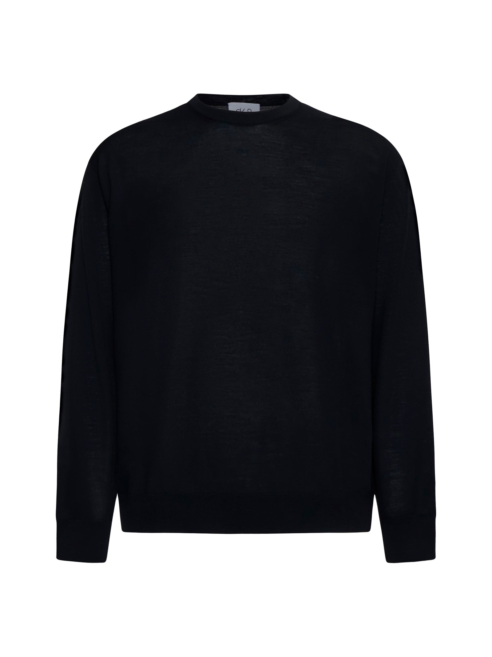 Virgin Wool Crewneck Sweater — Black