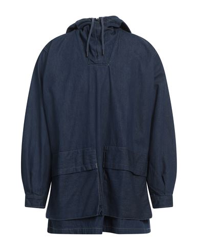 Man Denim outerwear Blue Size S Cotton