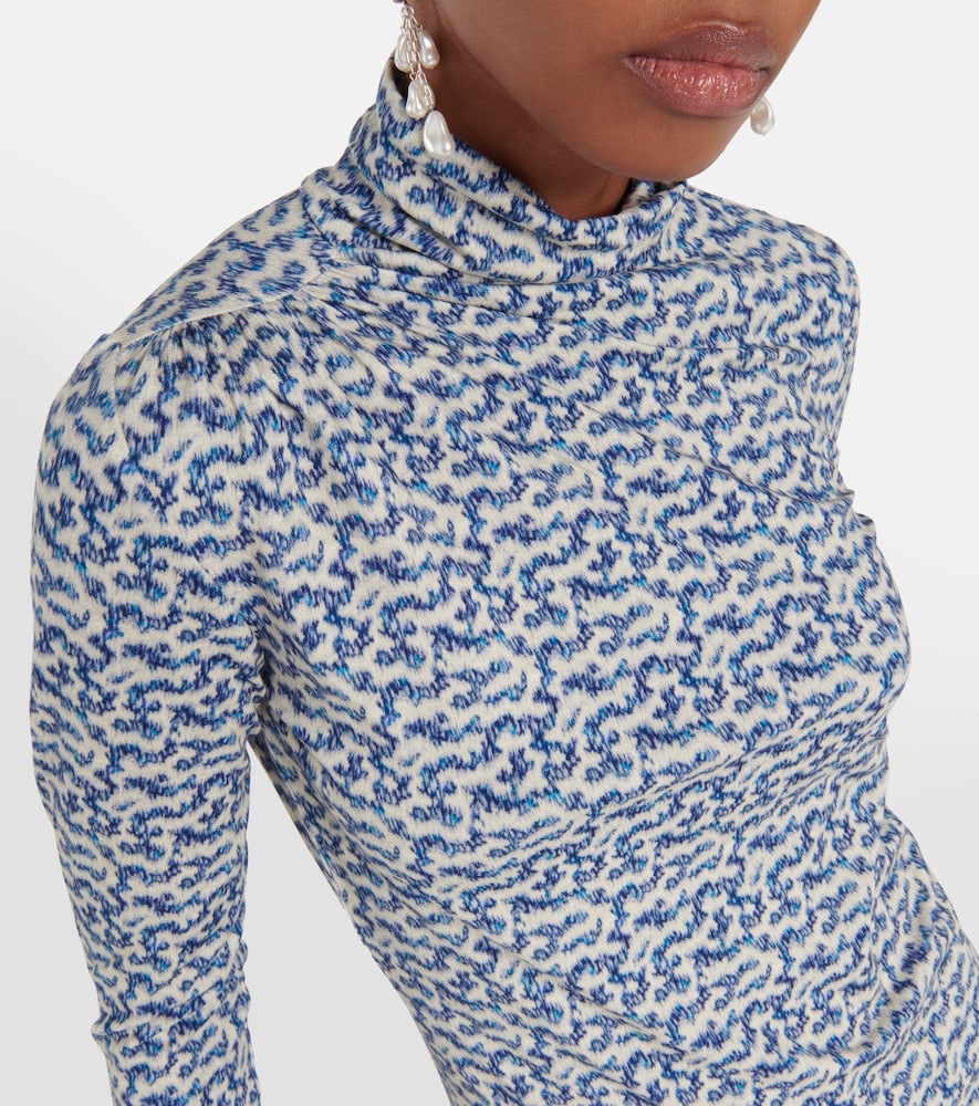 Marant Etoile Lou printed jersey turtleneck top