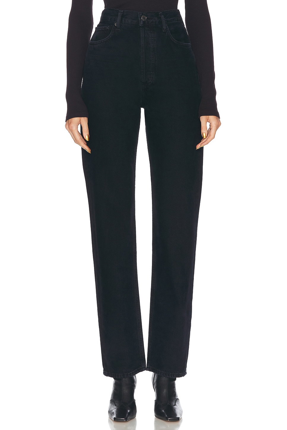 Agolde Women's Regenerated Denim Jeans in Black | Size 24 | A91871604
