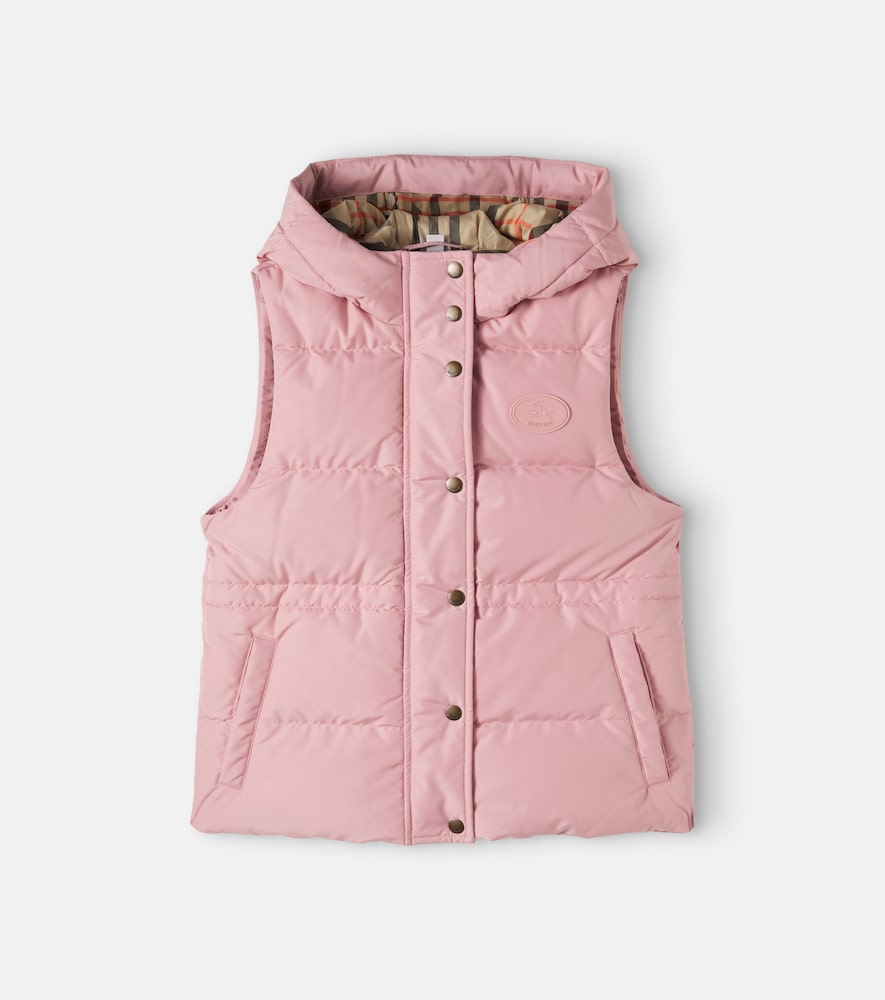 Logo quilted down jacket