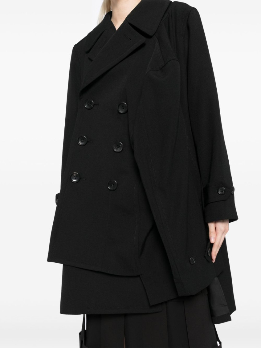 Black asymmetric Coat
