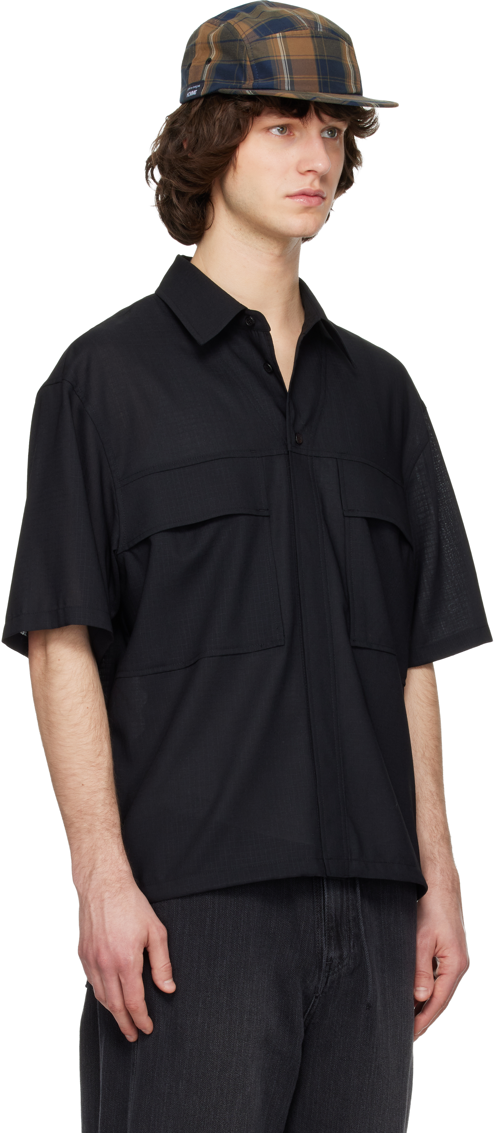Black Flap Pocket Shirt