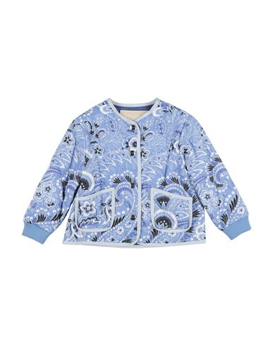 Kid Girl Jacket Light blue Size 12 Cotton, Polyamide, Polyester, Elastane, Polyurethane