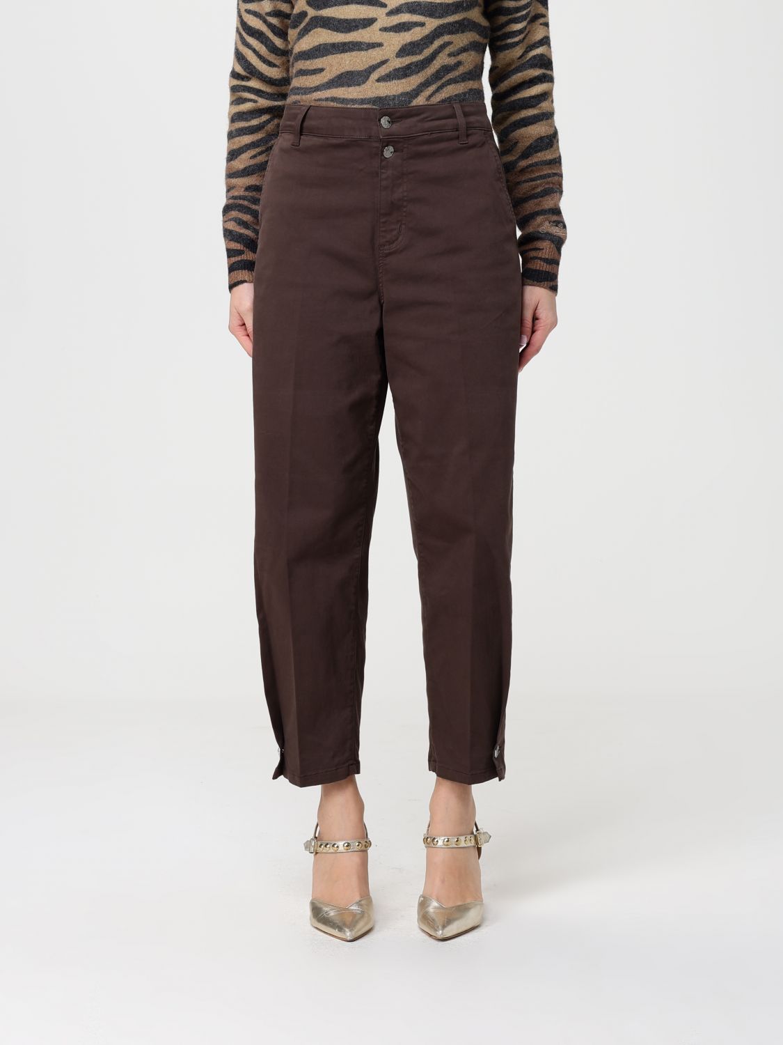 Pants Woman color Brown